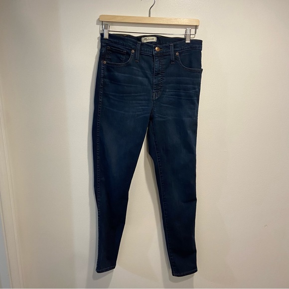 Madewell Dark Wash 10” High Rise Skinny Denim Blue Jeans Women’s 29x28 - Picture 3 of 15
